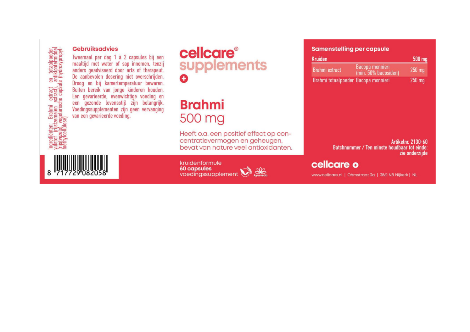 Brahmi Capsules afbeelding van document #1, etiket
